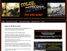 Tablet Screenshot of colorandchromecycleandmotorspa.com